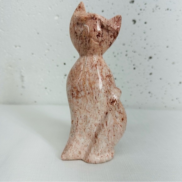 Unbranded Vintage Mink Marble Cat Kitty Statue - Picture 1 of 10